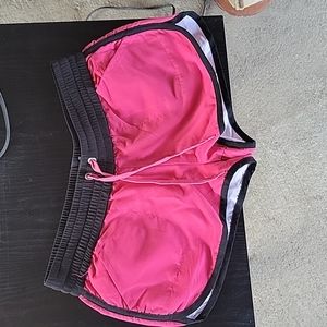 Womens pink/ black shorts size small